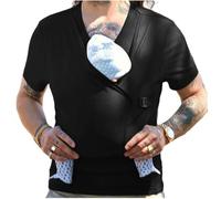 famesale Papa Kangourou Débardeur Bébé Confort Baby Wrap Carrier Écharpe Porte-Bébé, T-Shirt en Coton Ajustable Kangourou