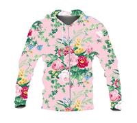 famesale Sweat à Capuche zippé pour Homme avec imprimé Floral 3D du Nord-est de la Chine Sweats à Capuche zippés Tendance pour Une Bonne année du Dragon Chinois