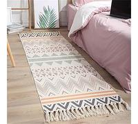 famesale Tapis de Course géométrique bohémien en Coton tissé Lavable Tapis de Sol Ethnique décoration de lit et de Salon