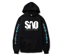famesale Unisexe Anime Sword Art Online Sweat à Capuche à Manches Longues Kirito T-Shirt à Manche Courte Asuna Sweatshirts SAO Pullover