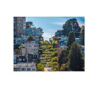 Fameuse Lombard Street, San Francisco, Californie, États-Unis，Puzzle 1000 Pièces Adultes,Jouets Enfants Cadeaux Accueil Décors Jouets Jeux Amusants Grand Cadeau Éducatif pour Enfants -N42