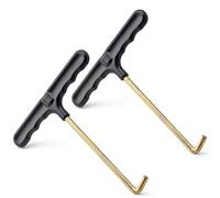 Famgee Lot de 2 outils de traction pour trampoline avec crochet en T pour installation de ressort et démontage