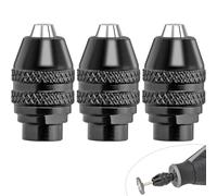 Famgee Lot de 3 mandrins sans clé à changement rapide 4486 de 0,3 cm à 0,3 cm compatibles avec l'outil rotatif Dremel 395 3000 3100 4000 4300 7300 7700 8200 8250 Multipro