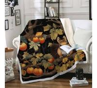 FamHarbor Couverture Plaid Polaire Super Chaude 90x200cm, Motif Écureuil Cartoon, Petit Plaid pour Canapé Style Forêt, Illustration Vintage Couvertures et Plaids Enfant -Am43