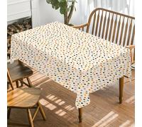 FamHarbor Pois Nappe Rectangulaire Anti Tache et Imperméable, Nappe de Table Minimaliste, Nappes Polyester Vintage 160x140cm, Résistante et Lavable -AAd18