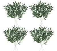 Famibay Lot de 12 tiges de feuilles de saule artificielles en soie pour intérieur ou extérieur, maison, mariage, arrangements floraux, loisirs créatifs