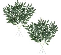 Famibay Lot de 6 feuilles de saule artificielles - Feuilles vertes - Branches de saule en soie - Plantes artificielles pour intérieur ou extérieur, maison, mariage, arrangement floral, bricolage