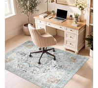 Famibay Tapis Chaise De Bureau 120x150cm Tapis Bureau Sol Antidérapant Tapis Protection Sol Chaise Bureau Lavable pour Sols Durs Parquet Orange