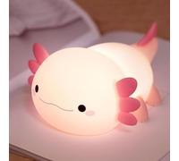 FAMIDUO Axolotl Veilleuses enfants, Veilleuse Animal en Silicone à Intensité Variable, Veilleuse bébé rechargeable avec fonction interrupteur tactile, Décoration de Chambre de Bébé