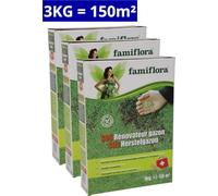 Famiflora Gazon de récupération SOS 3Kg: +/- 150mÂ2 - Pour le resemis et la réparation d'une pelouse existante