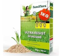 Famiflora Graines de gazon 1 kg jusqu'à 40 m2² - Ultra Resist - Graines d'herbe polyvalentes