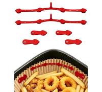 familaha 6PCS Aimant Air Fryer, Silicone Fixation Anti-Volant pour Papier Cuisson, Universels Accessoires Air Fryer, Papier Sulfurisé Cuisine Boucle Magnet pour Ninja Cosori Phlips Panasonic