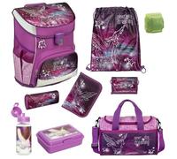 Familando Scooli Campus Fit Cartable pour fille 1ère classe - Ergonomique et léger - Ensemble cartable pour enfant fille, Pegasus Violet, 29 x 38 x 23 cm