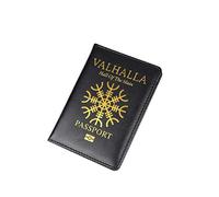 Familienkalender Passeport Viking - Valhalla - Hall of Erschlagen- Porte-badge / carte de vaccination - Thor Valknut - Culture nordique - Cadeau pour homme - Marron - 5, marron, 5, nordique