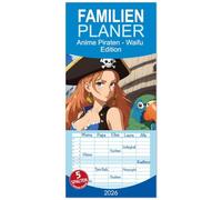 Familienplaner 2026 - Anime Piraten - Waifu Edition mit 5 Spalten (Wandkalender, 21 x 45 cm) CALVENDO: Taucht ein in die abenteuerliche Welt der Manga Piratinnen