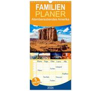 Familienplaner 2026 - Atemberaubendes Amerika - Die schönsten Nationalparks im Westen der USA mit 5 Spalten (Wandkalender, 21 x 45 cm) CALVENDO: 12 ... Westens als bildgewaltige Fotokompositionen