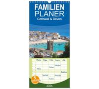 Familienplaner 2026 - Cornwall & Devon mit 5 Spalten (Wandkalender, 21 x 45 cm) CALVENDO: Fotos aus Cornwall und Devon zu verschiedenen Jahreszeiten
