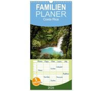 Familienplaner 2026 - Costa Rica mit 5 Spalten (Wandkalender, 21 x 45 cm) CALVENDO: Traumstrände und Natur in Mittelamerika