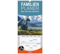 Familienplaner 2026 - Das Jahr der Drachen mit 5 Spalten (Wandkalender, 21 x 45 cm) CALVENDO: Ein wundervoller Drachen - Kalender im Anime - Stil