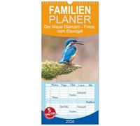Familienplaner 2026 - Der blaue Diamant - Fotos vom Eisvogel mit 5 Spalten (Wandkalender, 21 x 45 cm) CALVENDO: Der Eisvogel - Ein kleiner Diamant in deutschen Gewässern