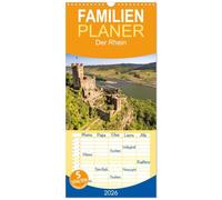 Familienplaner 2026 - Der Rhein mit 5 Spalten (Wandkalender, 21 x 45 cm) CALVENDO: Eine wunderbare Reise am Rhein entlang vom Rheinfall bis nach Rotterdam
