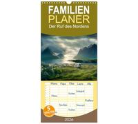 Familienplaner 2026 - Der Ruf des Nordens mit 5 Spalten (Wandkalender, 21 x 45 cm) CALVENDO: Kommen Sie mit ins Camperparadies Skandinaviens!
