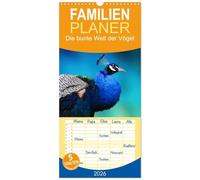 Familienplaner 2026 - Die bunte Welt der Vögel mit 5 Spalten (Wandkalender, 21 x 45 cm) CALVENDO: Bunte und farbenfrohe Vögel ein ganzes Jahr lang erleben