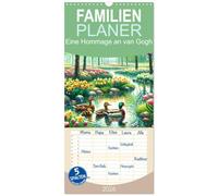 Familienplaner 2026 - Eine Hommage an van Gogh mit 5 Spalten (Wandkalender, 21 x 45 cm) CALVENDO: Kunstvolle Szenen der Natur im Licht van Goghs