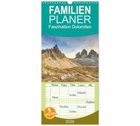 Familienplaner 2026 - Faszination Dolomiten mit 5 Spalten (Wandkalender, 21 x 45 cm) CALVENDO: Erleben Sie die einzigartige Schönheit der Dolomiten.