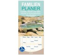 Familienplaner 2026 - Forelle, Hecht und Stör: Fische in europäischen Gewässern mit 5 Spalten (Wandkalender, 21 x 45 cm) CALVENDO: Heimische Fische: Unter Wasser auf der Lauer