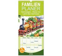 Familienplaner 2026 - Gemüsiges - Reise ins Land des Gemüses mit 5 Spalten (Wandkalender, 21 x 45 cm) CALVENDO: Ein vitaminreicher Ausflug!