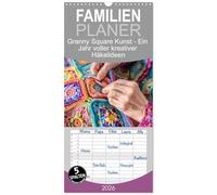 Familienplaner 2026 - Granny Square Kunst - Ein Jahr voller kreativer Häkelideen mit 5 Spalten (Wandkalender, 21 x 45 cm) CALVENDO: Häkelkunst mit Granny Squares - Ein Jahr voller Kreativität