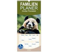 Familienplaner 2026 - Großer Pandabär mit 5 Spalten (Wandkalender, 21 x 45 cm) CALVENDO: Das gemütliche, vegetarisch lebende Raubtier in China