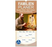 Familienplaner 2026 - Gustav Klimt. Sein Leben, seine Kunstwerke mit 5 Spalten (Wandkalender, 21 x 45 cm) CALVENDO: Ein wahrer Augenschmaus des Jugendstils!