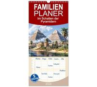 Familienplaner 2026 - Im Schatten der Pyramidern mit 5 Spalten (Wandkalender, 21 x 45 cm) CALVENDO: Lasst uns auf den Flügeln des Horus fliegen, ... wie die Sonne über dem Nil erstrahlen lassen.