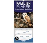 Familienplaner 2026 - Im Schutz der Dunkelheit mit 5 Spalten (Wandkalender, 21 x 45 cm) CALVENDO: Die verborgene Tierwelt der Nacht