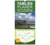 Familienplaner 2026 - Irland - Unterwegs auf dem Wild Altantic Way mit 5 Spalten (Wandkalender, 21 x 45 cm) CALVENDO: Dieser Kalender nimmt dich Monat ... der Welt - den Wild Atlantic Way.