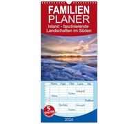 Familienplaner 2026 - Island - faszinierende Landschaften im Süden mit 5 Spalten (Wandkalender, 21 x 45 cm) CALVENDO: Landschaftsbilder Islands, die fast schon surreal wirken