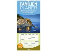 Familienplaner 2026 - Italienische Riviera Cinque Terre mit 5 Spalten (Wandkalender, 21 x 45 cm) CALVENDO: Die idyllische Steilküste am ligurischen Meer