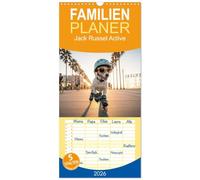 Familienplaner 2026 - Jack Russel Active mit 5 Spalten (Wandkalender, 21 x 45 cm) CALVENDO: Jack Russell Active - Dein Kalender für 2026!