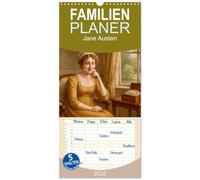 Familienplaner 2026 - Jane Austen mit 5 Spalten (Wandkalender, 21 x 45 cm) CALVENDO: Ein Jahr voller Eleganz und Literatur