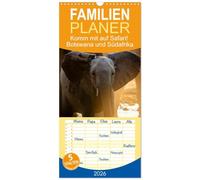 Familienplaner 2026 - Komm mit auf Safari! Botswana und Südafrika mit 5 Spalten (Wandkalender, 21 x 45 cm) CALVENDO: Safari-Feeling fürs ganze Jahr!