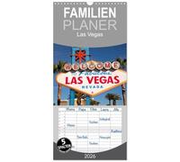 Familienplaner 2026 - Las Vegas mit 5 Spalten (Wandkalender, 21 x 45 cm) CALVENDO: 13 Reisefotos aus dem einzigartigen Spielerparadies in den Vereinigten Staaten