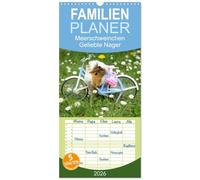 Familienplaner 2026 - Meerschweinchen. Geliebte Nager mit 5 Spalten (Wandkalender, 21 x 45 cm) CALVENDO: Die niedlichen und qiekenden Herzensbrecher aus Südamerika