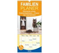 Familienplaner 2026 - Momente eines Katzenbesitzers - Chaos der Samtpfoten mit 5 Spalten (Wandkalender, 21 x 45 cm) CALVENDO: Der süße Katzenkalender ... für Kinder, die verspielte Katzen lieben.