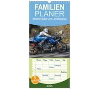 Familienplaner 2026 - Motorräder am Jochpass mit 5 Spalten (Wandkalender, 21 x 45 cm) CALVENDO: Motorradlegenden in Ihrem Element.