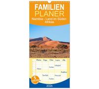 Familienplaner 2026 - Namibia - Land im Süden Afrikas mit 5 Spalten (Wandkalender, 21 x 45 cm) CALVENDO: Sehen Sie faszinierende Bilder von Wüste und Tierwelt.