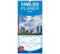Familienplaner 2026 - New York - Bilder einer Metropole mit 5 Spalten (Wandkalender, 21 x 45 cm) CALVENDO: Die große, atemberaubende Metropole stellt sich hier in spannenden Bildern vor.