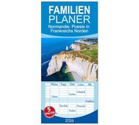 Familienplaner 2026 - Normandie. Poesie in Frankreichs Norden mit 5 Spalten (Wandkalender, 21 x 45 cm) CALVENDO: Fachwerkdörfer, Küstenlicht und historische Orte im französischen Norden