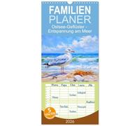 Familienplaner 2026 - Ostsee-Geflüster - Entspannung am Meer mit 5 Spalten (Wandkalender, 21 x 45 cm) CALVENDO: Die beruhigende Schönheit der Ostsee im Ölmalstil